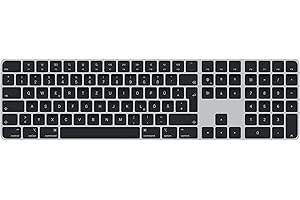 Apple Magic Keyboard con Touch ID e tastierino numerico: Bluetooth, ricaricabile. Compatibile con i computer Mac con chip Tedesco, tasti neri