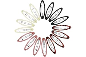 WILLBOND 16 Clips de Pelo de Mujeres Grandes en Forma de Gota de Agua Ovalada 2,8 Pulgadas Pasadores de Metal Antideslizantes de Barniz al Horno Accesorios de Cabello (Color Elegante, Estilo Retro)