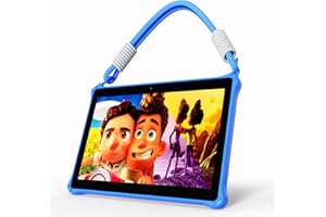 PRITOM Tablet infantil de 10 pulgadas Android 13 64 GB ampliable a 512 GB, cámara dual, tableta para niños a partir de 3 años (azul)