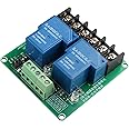 HALJIA 5V 30A 2 Channel High and Low Level Trigger Relay Module Intelligent Home PLC Automation Control Compatible with Arduino
