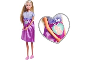 Simba Steffi Love Welcome Baby 29 cm – Schwangere Steffi mit Kind, 12-teiliges Zubehör-Set für Rollenspiele, Modepuppe mit Baby-Puppe 4 cm, Spielzeug für Kinder ab 3 Jahre
