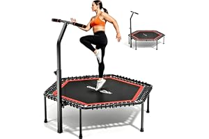 50 tums mini-fitnessstudsmatta för vuxna – inomhusstudsmatta med robust ram, perfekt för hoame-träning och träning max gräns 230 kg