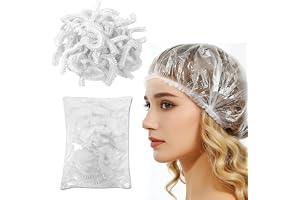 50 stycken engångsduschmössor, tjock plast hårmössa för kvinnor, 42 cm vattentät duschmössa, hårskydd duschmössa för salong, spa, resor, hotell, dusch