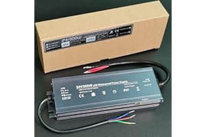 Alinana Transformateur 220v 24v 300W, Transformateur LED Étanche IP67, Alimentation 24V Convient aux Bande LED, Panneaux d'Affichage, 12,5A
