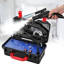 Pulitore A Vapore Portatile 2500W - Macchina Per Pulizia Ad Alta Temperatura (105°C), 3 BAR Di Pressione, Con Spazzole, Per Cucina, Bagno, Auto