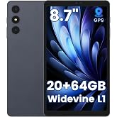 Widevine L1 8.7 Inch Mini Android Tablet 20GB+64GB GPS Tablet | 800x1340 HD In-cell IPS display, lightweight (361g), 5000mAh,