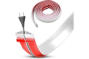 DIKARIYA Passage de Cable au Sol, Cache Cable Sol, Petit Canal de Câble Flexible, Goulotte Passe Cable, PVC Cache Fil Électrique Sol Auto-Adhésif Facile à Couper Montage pour Tous Les Câbles Bureau