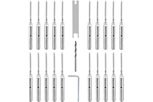 TooTaci Lot de 20 Tendeurs de Câble en Acier Inoxydable T316 Pour 3mm Cable Inox,Pour Cable de Garde Corps,Rampe de Câble D'escalier,Balustrade de Terrasse Extérieure