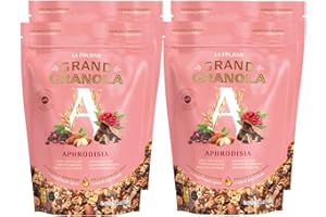 FOURMI BIONIQUE La Fourmi - Grand Granola Aphrodisia - Granola chocolat noir, raisins de corinthe, amandes grillées, flocons d'avoine - 84% d’ingrédients bio - naturel - granola bio