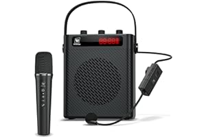 RESPONSEBRIDGE Voice Amplifier Wireless Microphone/Handheld Mic- 40W Portable Microphone and Speaker Wireless karaoke System, Bluetooth Speaker with Mics Personal Pa System, 4 Sound Effects for Teachers Speaking S95