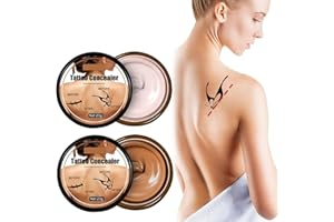 AUFLOSUNG Tattoo & Scar Concealer, Maquillage Camouflage Crème Correcteur Correcteur de cicatrice Imperméable, Maquillage Peau Taches Foncées Birthmark Concealer pour Hommes Femmes