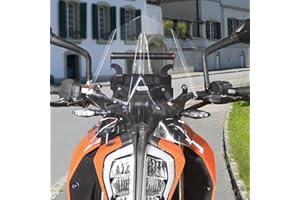 TAZGANTAX - Parabrisas de Motocicleta Touring para DUKE390, Visera, Deflector de Viento, Protector de Pantalla Compatible con K.T.M Duke 390 390Duke 2017 2018 2019 2020 2021 2022 (Claro)