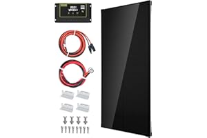 TOPSOLAR Paneles Solares 100 W 12 V Kit de panel solar monocristalino Off Grid sistema para casas RV Barco con 20A Solar Control de carga cables solares