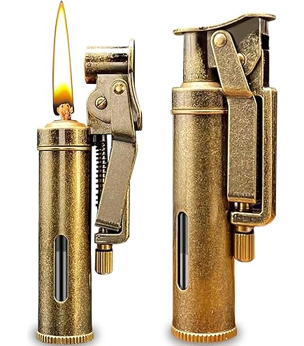 VVAY Briquet à Essence-kérosène Portable Vintage En Laiton élégant