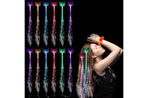 SHENGRUILI 12 Stück LED Haarschmuck,LED Haar Barrettes,Haarclips Leuchtend,LED Haare Haarspangen,Leuchten Spielzeug,für Hochzeit,Weihnachten,Halloween Party