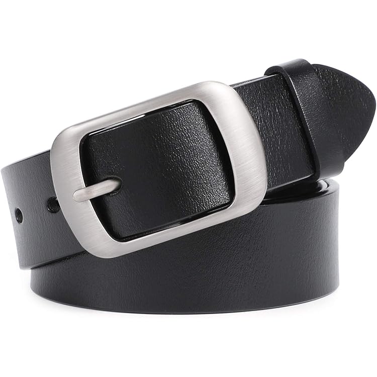 MUSTANG Damen-Gürtel Aus Leder – 3,5 Cm Breit, Weite W95, Schwarz, Mit Dornschließe