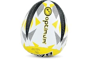 Optimum Rugby Bounce Back Solo Skills Ball – Ausgewogenes, reaktionsschnelles, präzises Handling und Treten – leistungsstarker Rebound-Rugbyball für professionelles Training – 2-lagig, 410 g