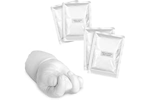 Navaris Moulage 3D pour Bébé - Kit Sculpture pour Empreintes Mains Pieds Nouveau-Né - Alginate et Plâtre - Accessoire Souvenir Naissance