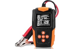 HEEMOL Testeur de Batterie de Voiture,12V/24V Testeur de Batterie avec Écran LCD Outil de Diagnostic pour Voiture/Véhicule électrique/Moto/Camion/Véhicule Technique/Batterie AGM,etc.