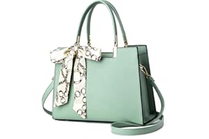 NICOLE & DORIS Sac à Main Élégant en PU Cuir - à Bandoulière, Grande Capacité, Poignée Supérieure pour Travail et Sortie Quotidien - Fourre Tout d'Épaule Femme Vert