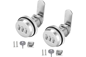 BAJIUXHFEI 2 Stück Nockenschloss Schloss, Passwort Schubladenschloss, Stellige Code Briefkastenschloss, Zahlenschloss Ohne Schlüssel, Briefkasten Zahlenschloss, für Schrankschubladen -Mailbox