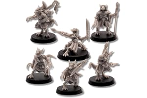 FORGED TERRAIN Kobold Army Miniature Figure for 28mm Dungeons and Dragons Miniature Gaming, Tabletop Games Monster Bundle Pack Fantasy TTRPG Role Playing Games