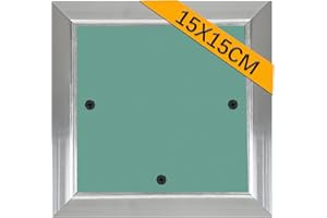 Sorlpv Revisionsklappe 15x15cm, Wartungsöffnung GK-Einlage Gipskarton 10mm, Alu-Rahmen Revisionstür Revision Wartungstür, Wartungsklappe Unsichtbar für Feuchtraumgeeignet, Trockenbau