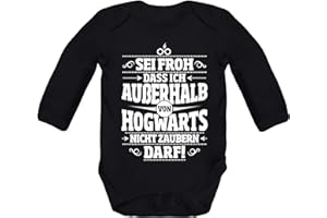ShirtStreet Fanartikel Fan Kult Film Strampler Bio Baby Body Bodysuit Langarm Jungen Mädchen Außerhalb von Hogwarts