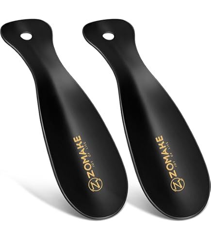 ZOMAKE Kleiner Schuhlöffel Metall 19 cm, Schuhanzieher klein für Schuhe