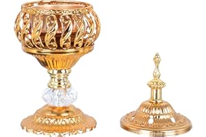 jojofuny Oro Incenso Bruciatore di Incenso Bruciatore Insence Chiesa Incensiere Bruciatore di Incenso per Lo Yoga Spa