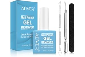 NIFEISHI Dissolvant Vernis Semi Permanent, 15ml Dissolvant Vernis Semi-permanent, Dissolvant Vernis à ongles, Kit Dissolvant Vernis Semi Permanen