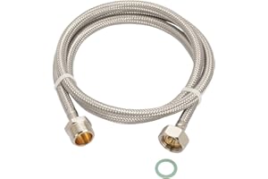 SANI-FLEX Zulaufschlauch Verlängerung 3/4'ÜM x 3/4'AG, 1m-5m, Aquastop Edelstahl-Waschmaschinenschlauch, auch für die Spülmaschine - Trinkwasser Zulassung, Schlauchlänge:300cm