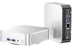 GEEKOM A6 Mini PC – Seul Mini PC au Monde récompensé par l’European Hardware Award avec AMD Ryzen 7 6800, Radeon 680M, 32Go DDR5 1To SSD,USB4,4K Quad Display,Windows 11 Pro,WiFi 6E, Boîtier Aluminium
