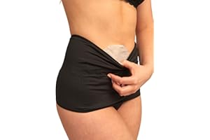 SIIL Stoma Bandage schwarz, Stomabeutel überzug mit Innentasche für stoma träger, Stoma Gürtel Damen und Stoma Cover für Ileostoma & Kolostoma: Komfort und Stil für Damen