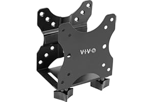 VIVO Staffa di montaggio regolabile Thin Client Mini PC, CPU VESA sotto scrivania e braccio monitor supporto computer, nero, MOUNT-PC05C