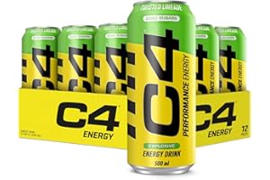 Cellucor C4 Performance Energy Carbonated 500ml x 12 Twisted Limeade Multi-ling