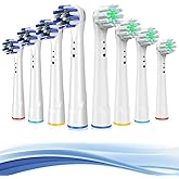 Oral B Braun i&ccedil;in Yedek Diş Fır&ccedil;ası Başlıkları, 8'li Paket Profesyonel Elektrikli Diş Fır&ccedil;ası Başlıkları, Hassas Temiz Fır&ccedil;a 