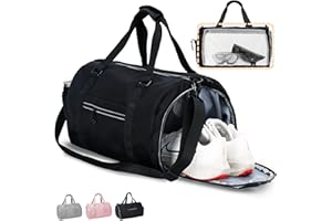 HELI MIAO Sporttasche für Damen und Herren, mit Schuhfach & Nassfach,Tasche für Duffel, Trainingstasche Frauen, Ryanair Handgepäck Weekender Travel Bag, Schwimmtasche Wasserdicht, Fitnesstasche