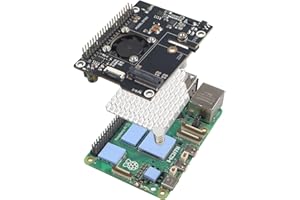 ZDE ZP583 PoE+ HAT PCIe to M.2 Key M NVMe SSD Adapter Board Power Over Ethernet with Aluminum Heatsink Onboard Cooling Fan for Raspberry Pi 5 Support 802.3af/at Network Standard M.2 NVMe SSD 2230 2242