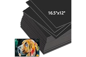 AYSUM 16 Pack A3 Foam Board Black Polystyrene Foam Sheet for Photo Framing, Art Display and Handicraft (297x420mm)