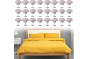Joynine 24 Pcs Attache Couette Antidérapantes, Gris Clip Couette, Pince Couette Ronde en Forme de Champignon, Convient pour Fixer la Housse de Couette du Matelas