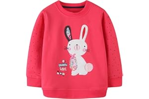 TEDD Mädchen Sweatshirt für Kinder Süß Cartoon Pullover Baumwolle Top Langarm T-Shirt Größe 1-12 Jahre