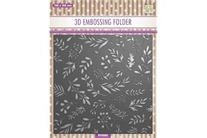NELLIE’S CHOICE Nellie's Choice EF3D063 3D Prägeschablonen Zweige & Beeren-15 x 15 cm-Bastelbedarf für Grüßkarten-Bastelzubehör für DIY, Karten Basteln, Journaling und Scrapbooking, Mehrere Farben, 150x150mm