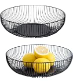ASA Selection Ciotola Per Frutta Su Piede In Ferro Nero - Grande Diametro 33 Cm - Elegante Portafrutta Moderno Per Tavola E Decorazione - 2