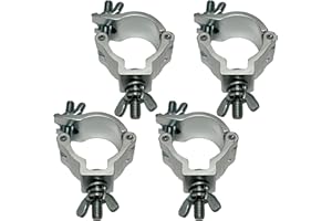 TEK audio ⌀35-38mm lighting Clamp - Half Coupler Truss Clamp Stage Lights Clamp, Lighting O-Clamps for DJ Par Lights Spot Lights (4 of 35 to 38mm)