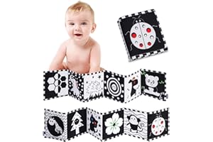 Lyneun Baby Black and White Sensory Toys, Black and White Baby Books 0-6 months, Baby Black and White Sensory Toys Newborn, Newborn Sensory Toys for Early Education and Visual Development (Ladybird)