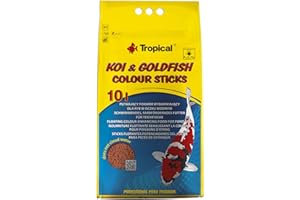 Koi&Goldfish Colour Sticks 10L / 800g - Aliment Flottant rehaussant la Couleur des Poissons d'étang