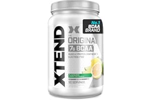 SCIVATION XTEND Original BCAA Powder Lemon Lime Squeeze 90 Servings | 7g BCAAs Per Serving | Sugar Free Branched Chain Amino Acids and Electrolytes Powder for Post Workout Muscle Recovery and Hydration