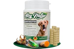 ALOY NATUR Gelenktabletten Hund | 150 Tabletten reichen für bis zu 10 Monate | hoher Grünlippmuschel Anteil in Vollfett-Qualität, Teufelskralle & MSM | Gelenktabletten für Hunde | stärken die Gelenkfunktion