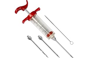 BROWIN® Fleischspritze aus Kunststoff 311104 | Marinierspritze mit 3 Nadeln | BBQ Bratenspritze für Rindfleisch, Hähnchen, Speck | Pökelspritze 30 ml | Leicht zu bedienende Marinadenspritze